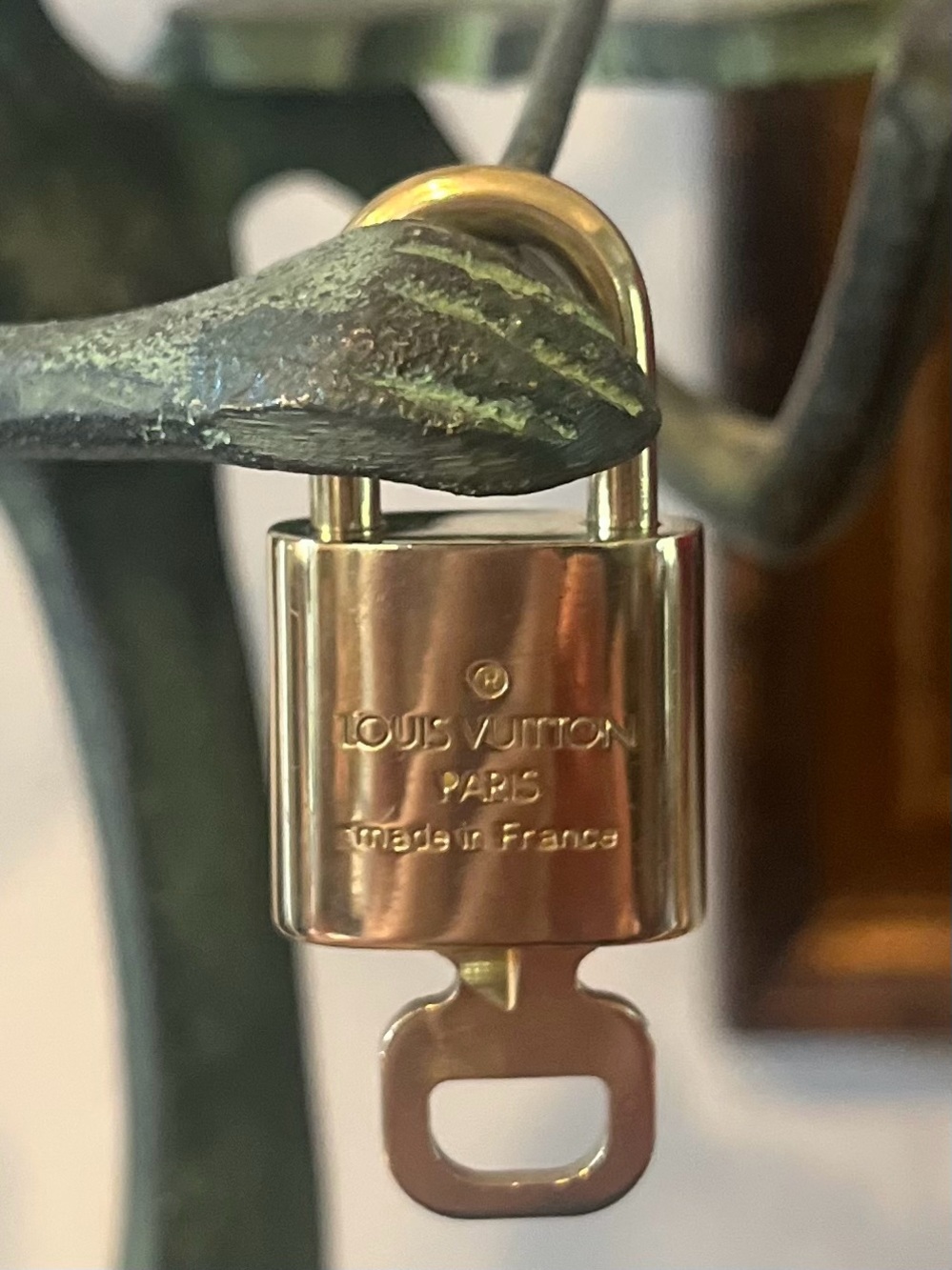 Louis Vuitton Gold Padlock Key Holder #314